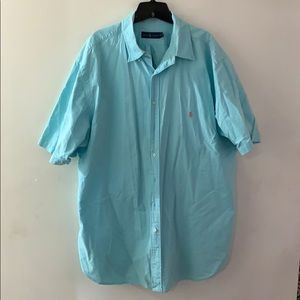 Sky blue button down shirt shirt sleeve